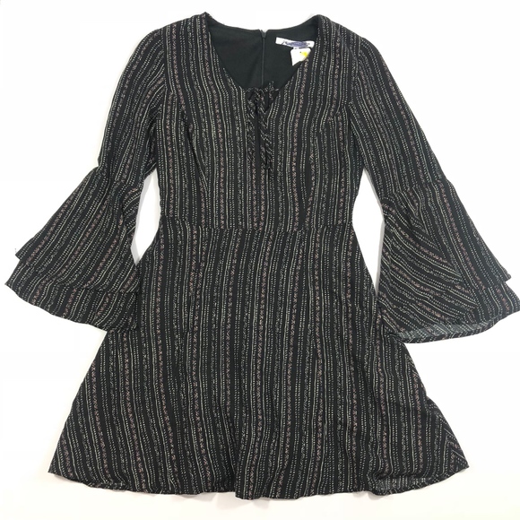 Collective Concepts Dresses & Skirts - *Collective Concept Black Bell Sleeve Dress